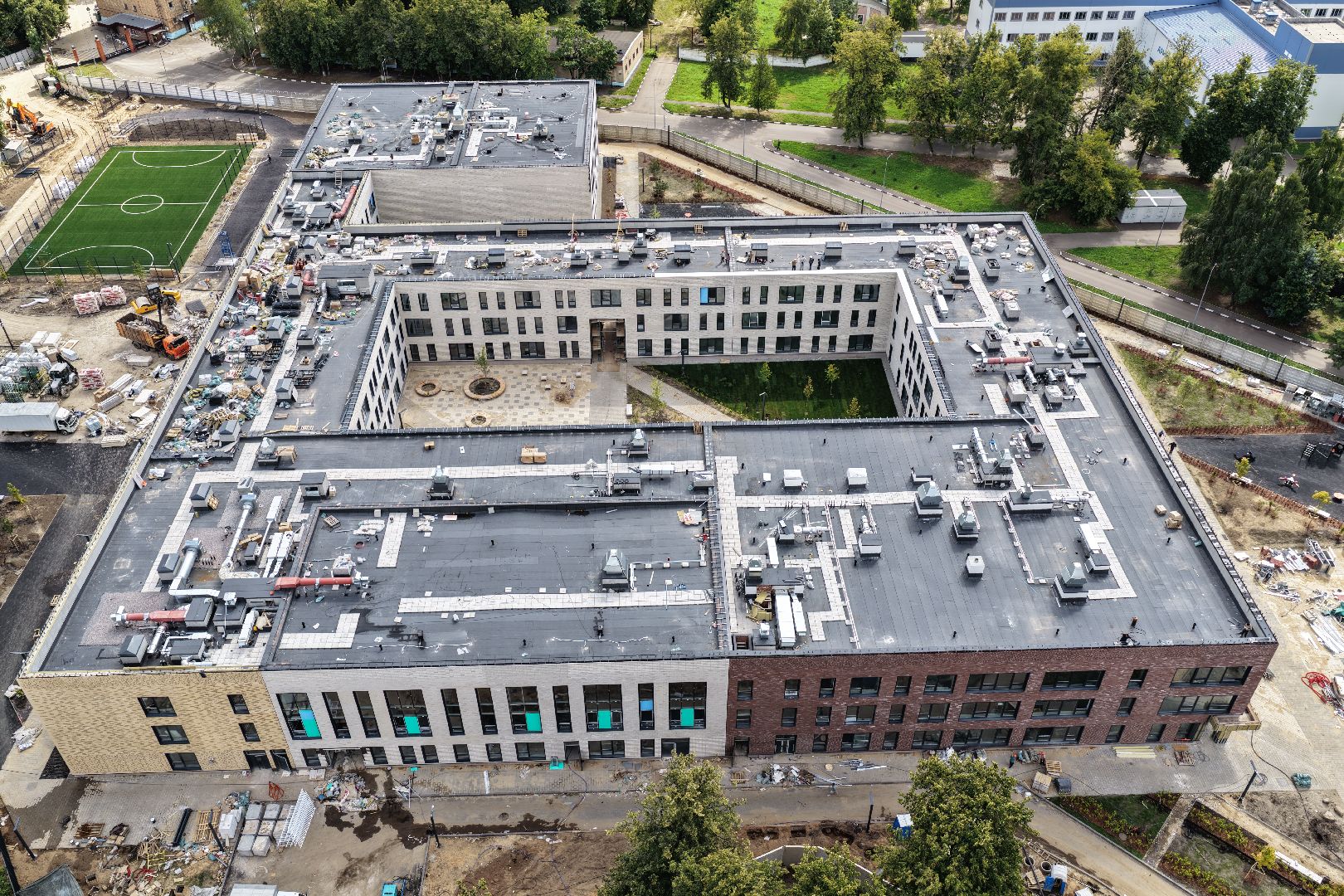 видео с коптера, новая школа в жулебино парк, новая школа в люберцах,