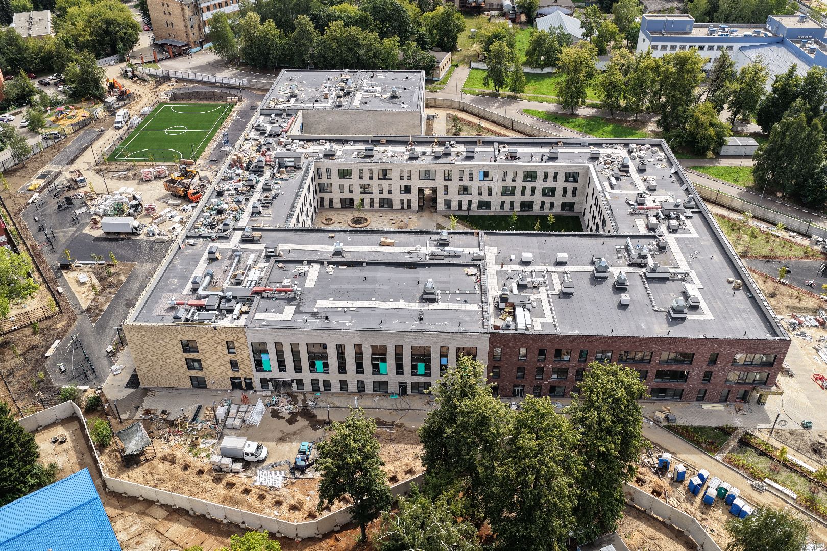 видео с коптера, новая школа в жулебино парк, новая школа в люберцах,