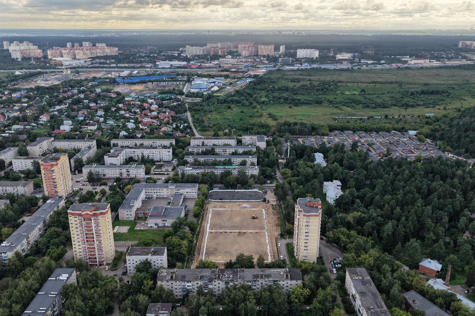 видео с коптера, стадион труд, спорт в люберцах,