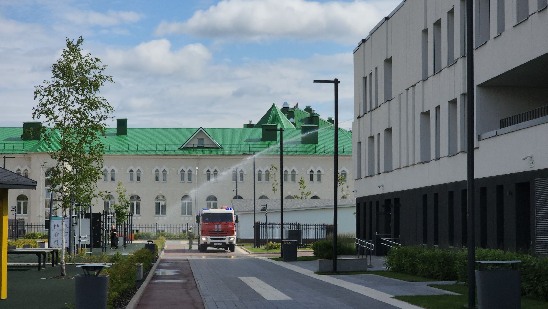 долгопрудный, физтех-лицей,мчс россии, учения, дизель-генератор, резевное питание, пожарная машина,