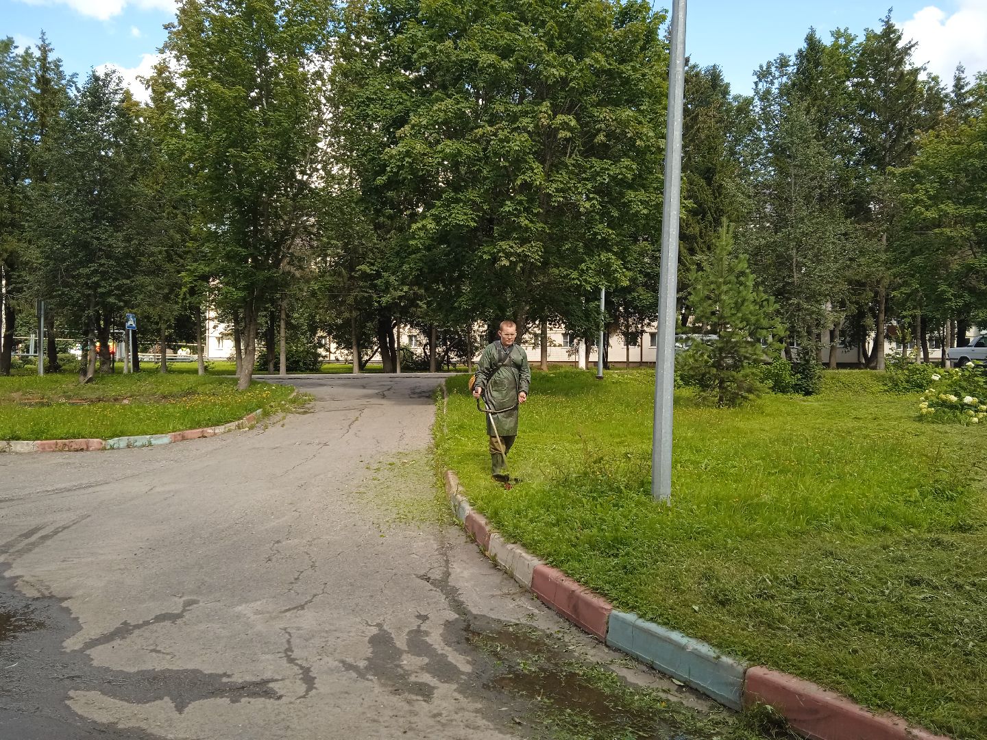 городской округ восход, благоустройство, жкх, газон, газонокосилка,