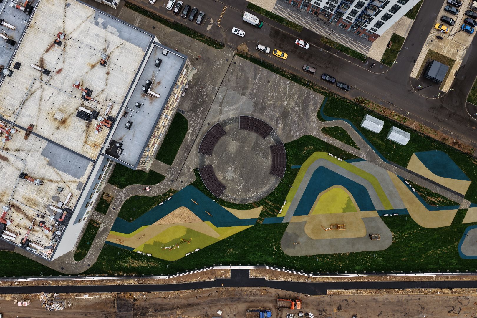 видео с коптера, школа в жк приображенский парк, новая школа домодедово,