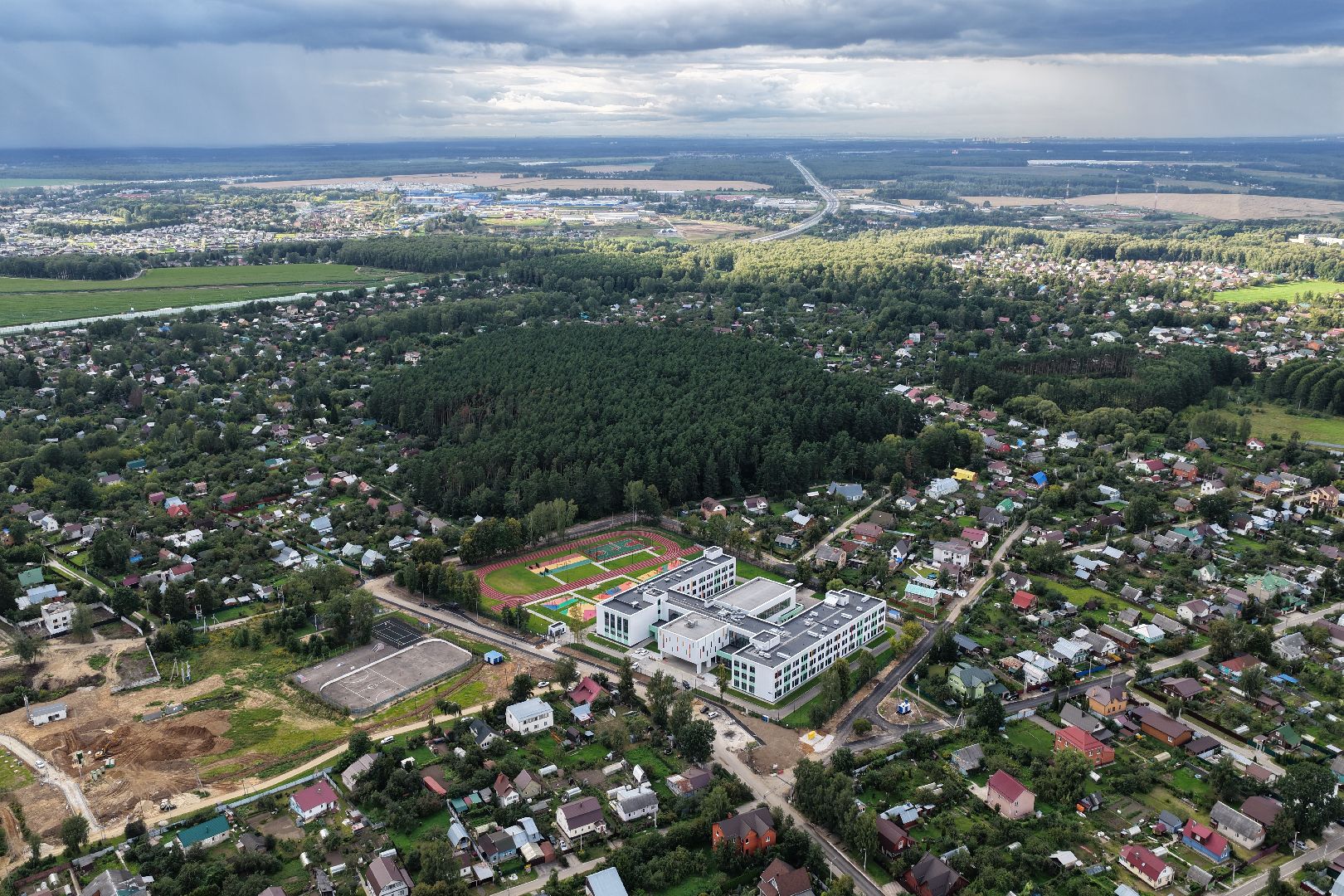 видео с коптера, школа в барыбино, образование домодедово,
