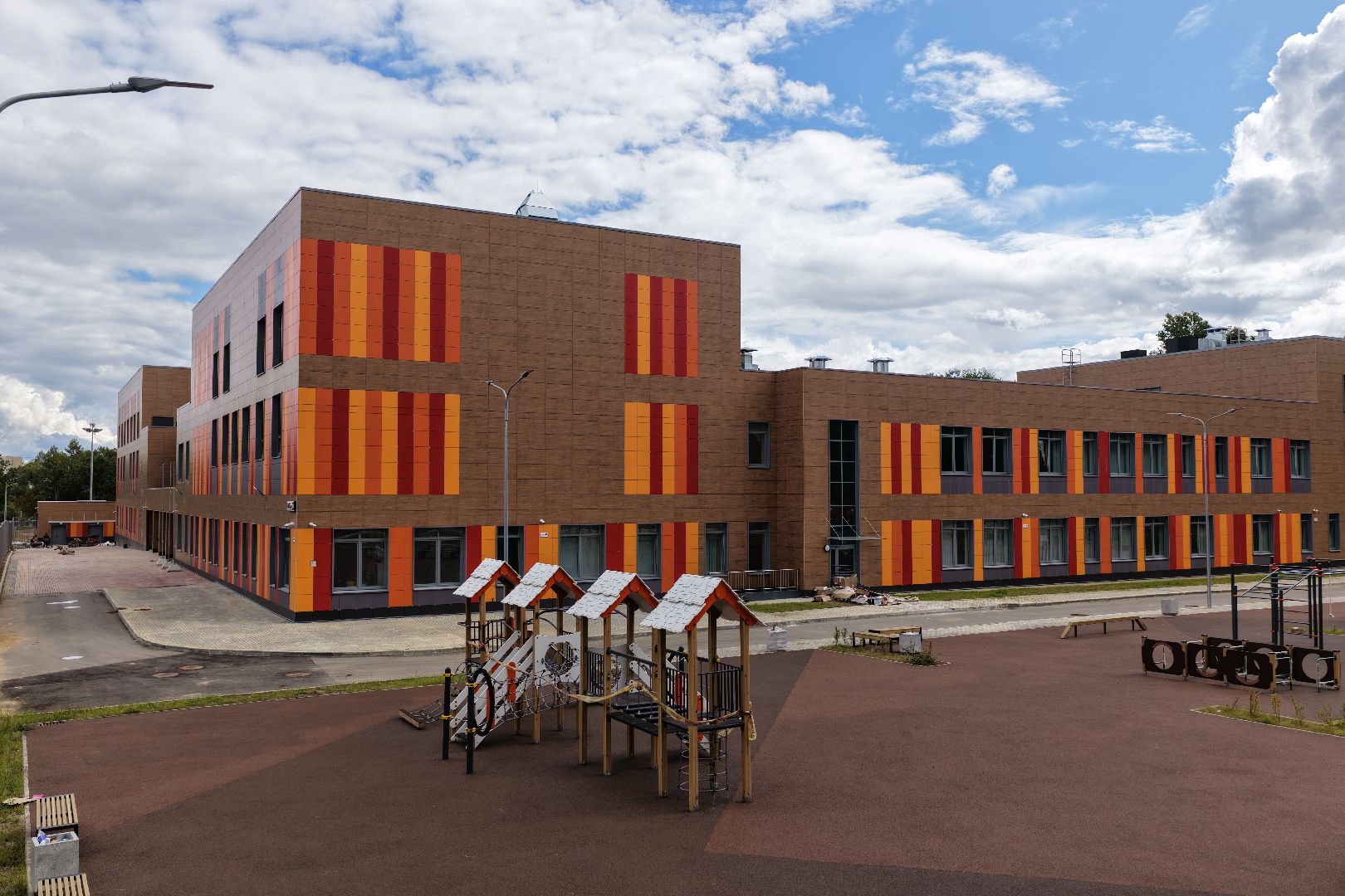 видео с коптера, школа в климовске,