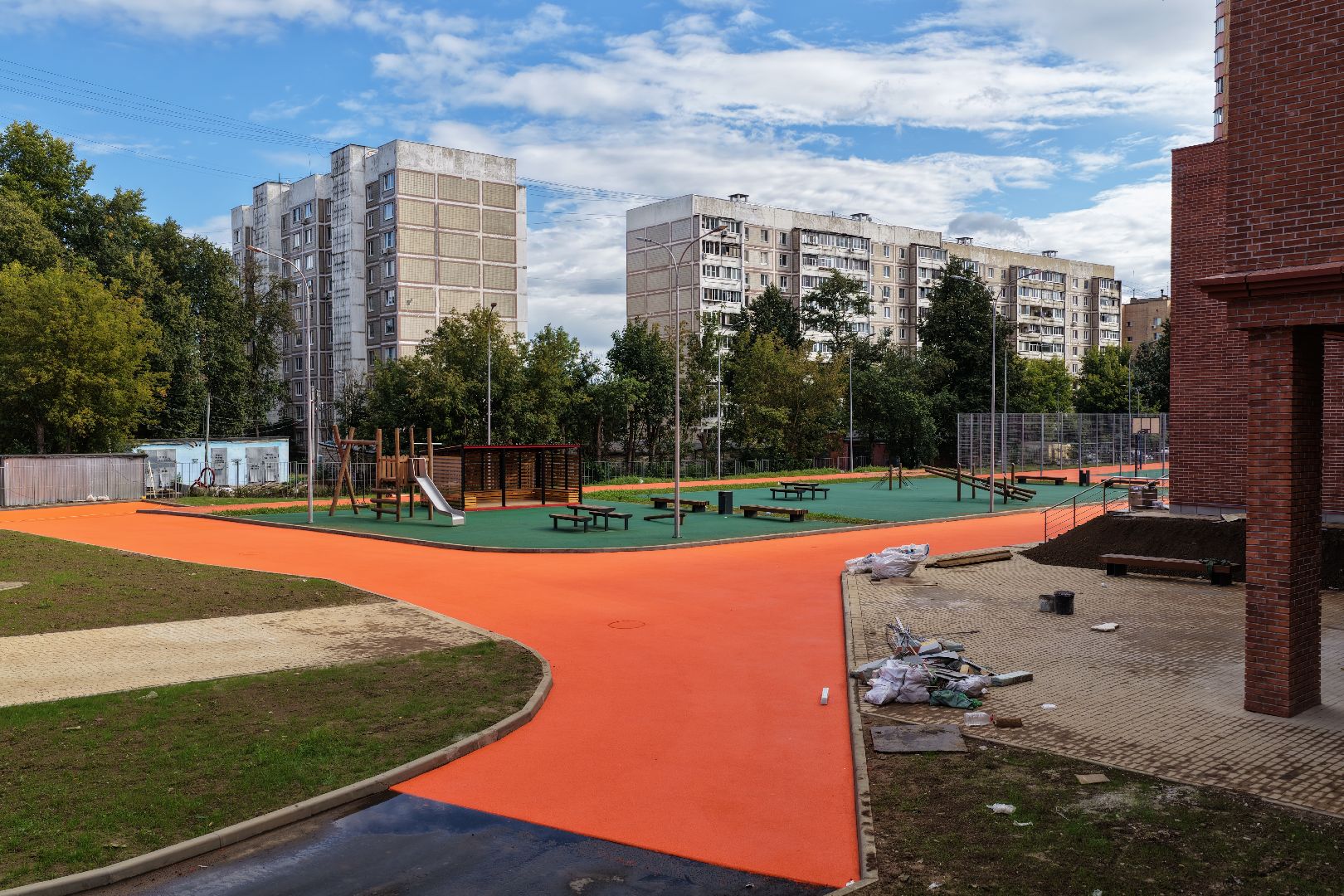 видео с коптера, пристройка к школе 3, образование в чехове,