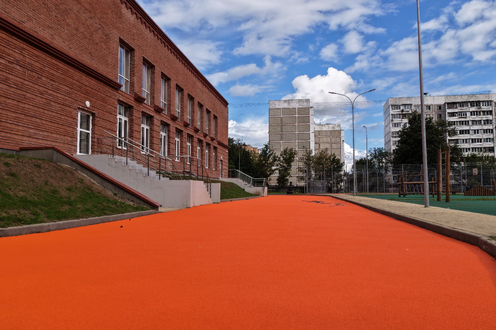 видео с коптера, пристройка к школе 3, образование в чехове,