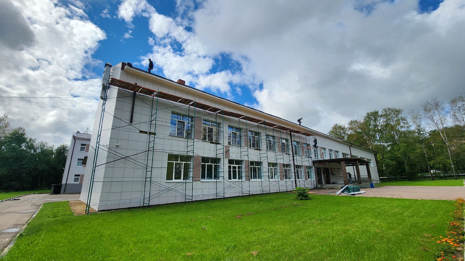 солнечногорск, тимоновская школа, ремонт кровли,