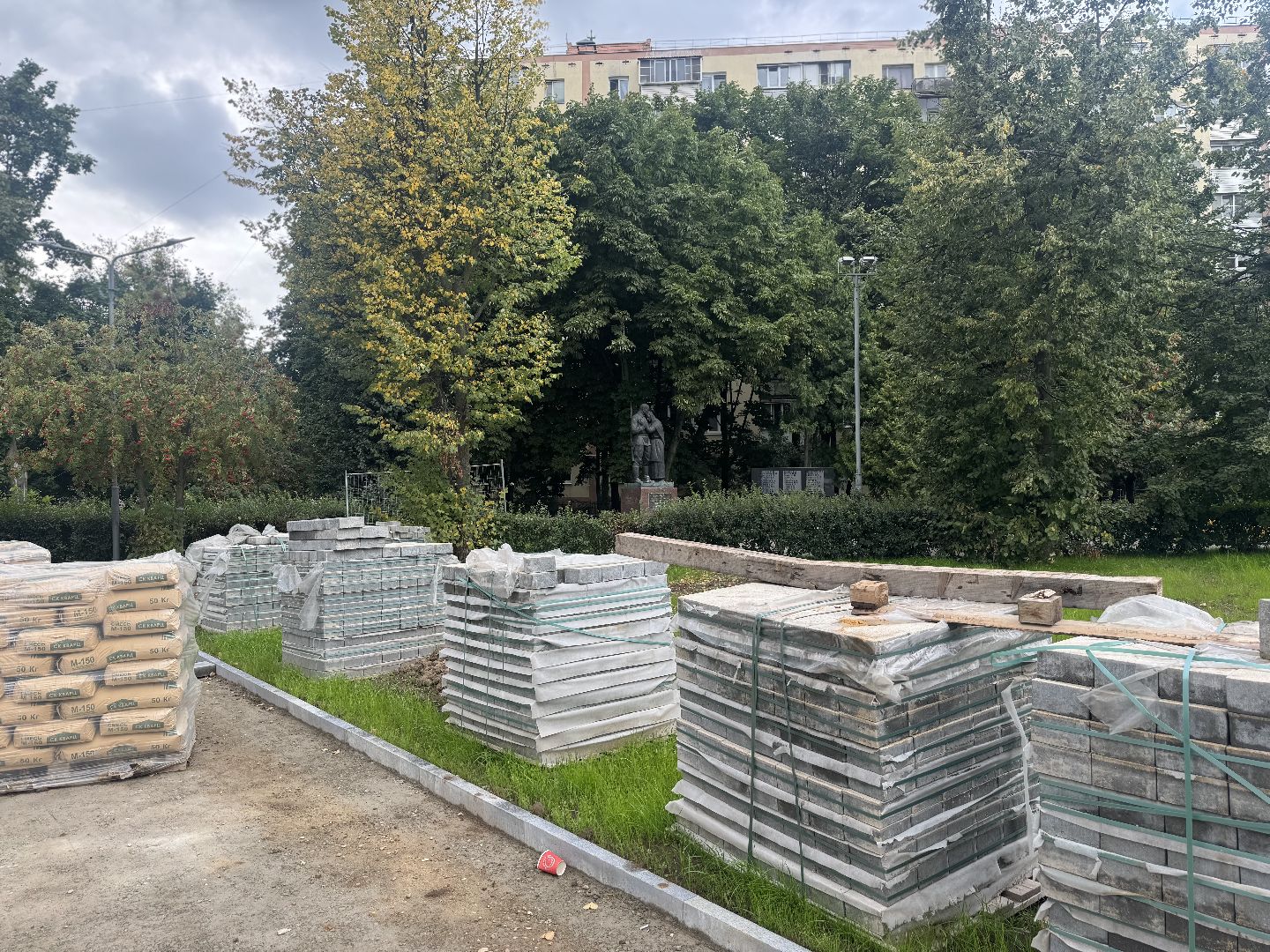 благоустройство, сквер, поселок измайлово , ленинский городской округ,