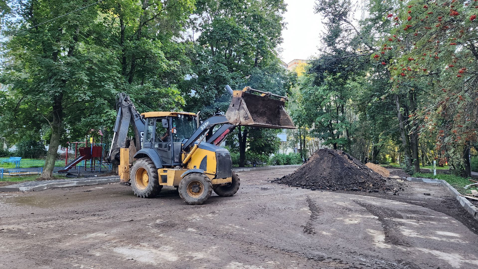 асфальтирование дворов, Асфальт , Благоустройство дворов , Лобня ,