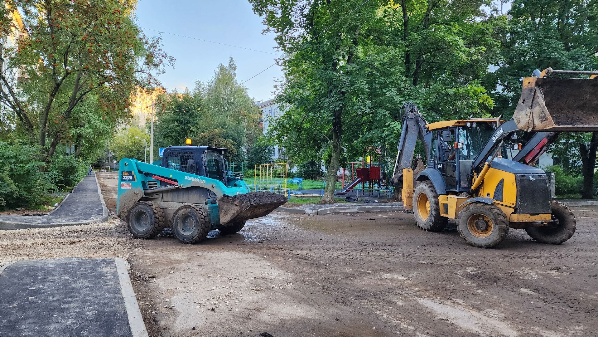 асфальтирование дворов, Асфальт , Благоустройство дворов , Лобня ,