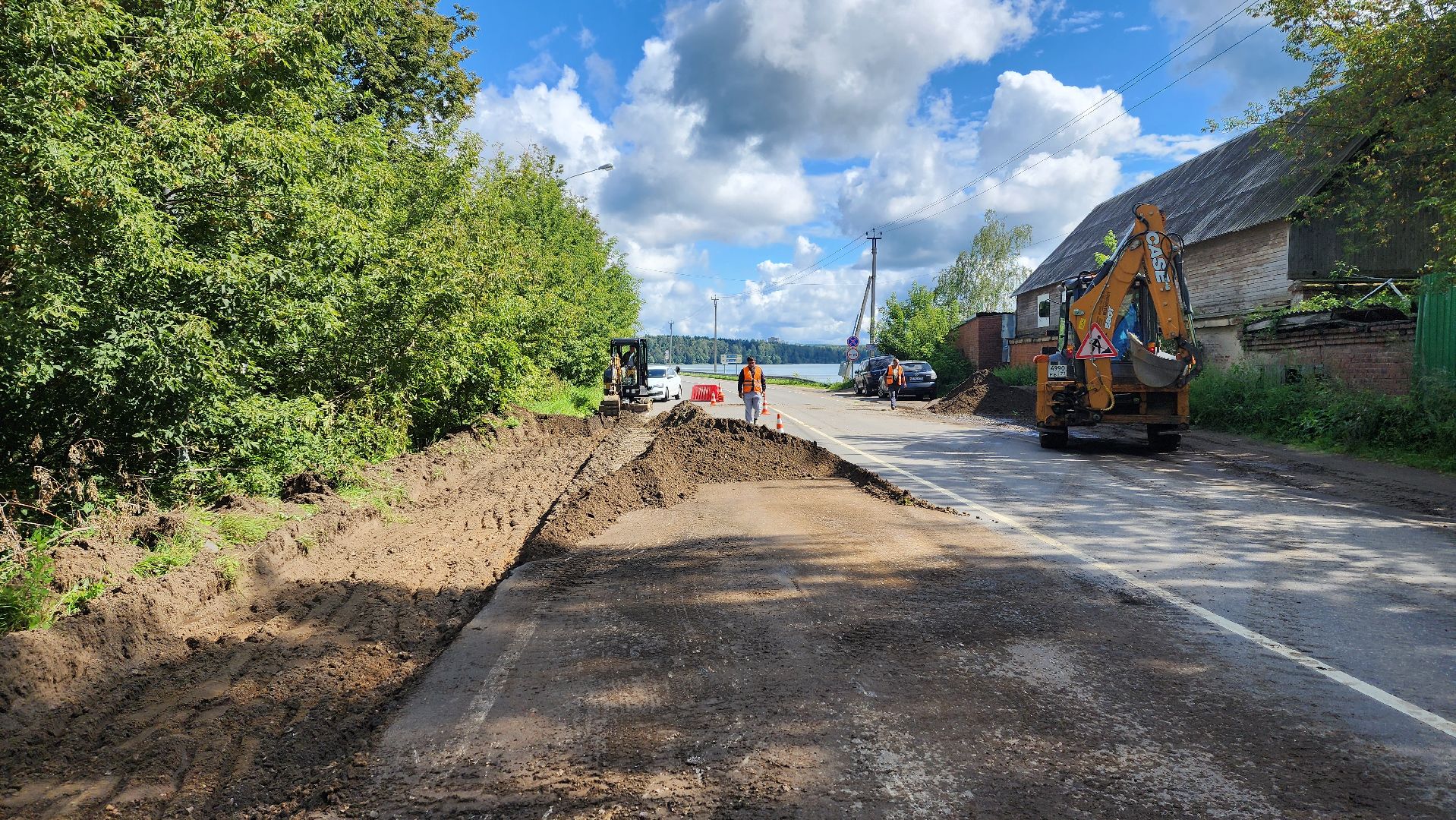 солнечногорск, тимоновское шоссе, дороги, строительство тротуара,
