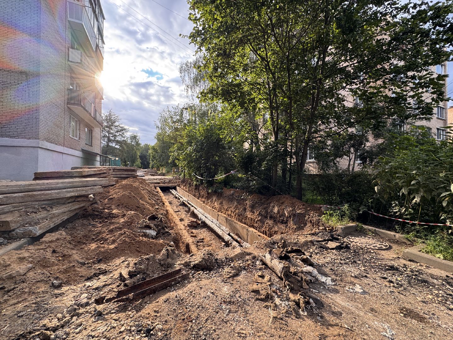 Реконструкция теплотрассы, Одинцово, ЖКХ,