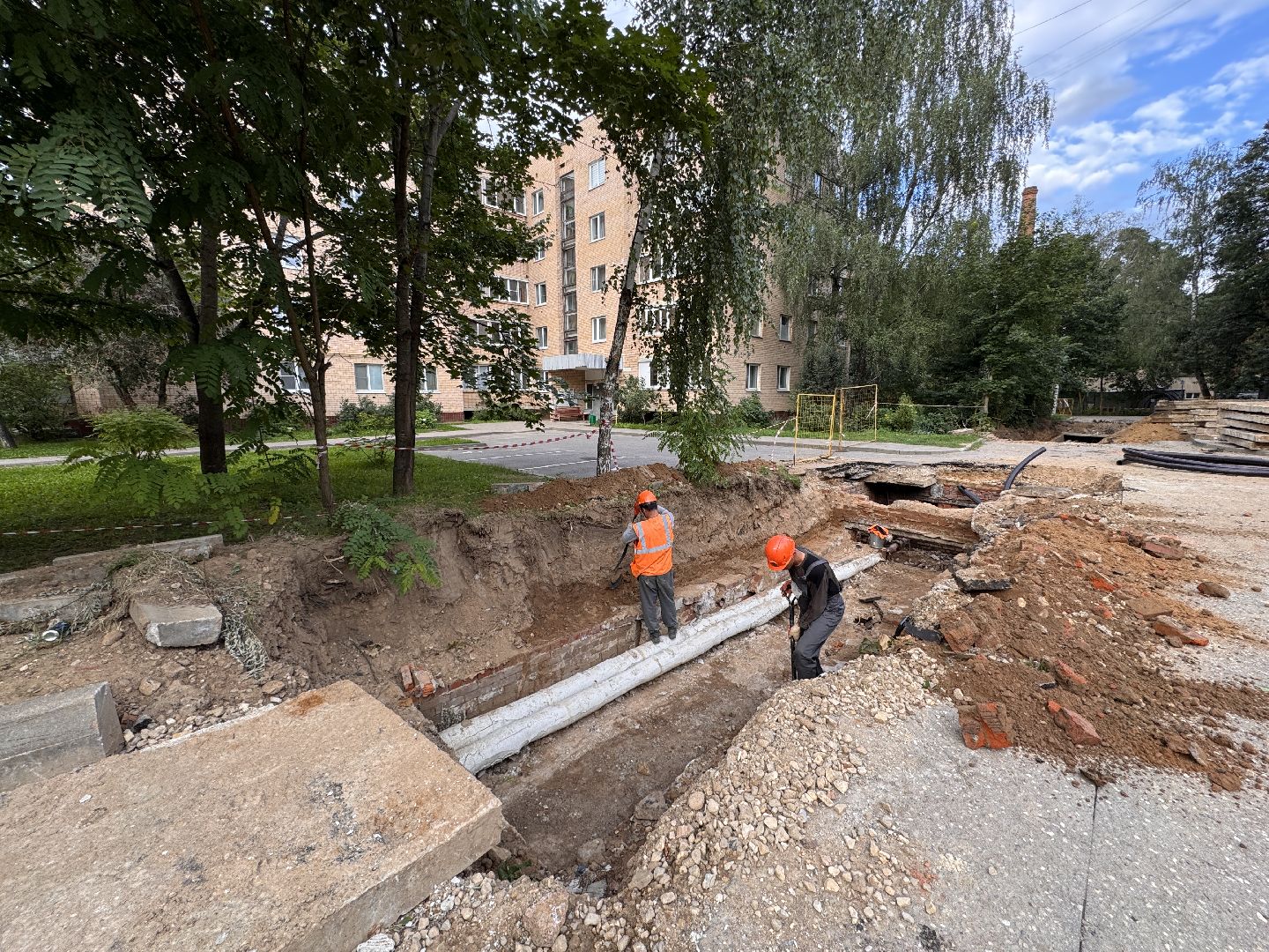 Реконструкция теплотрассы, Одинцово, ЖКХ,