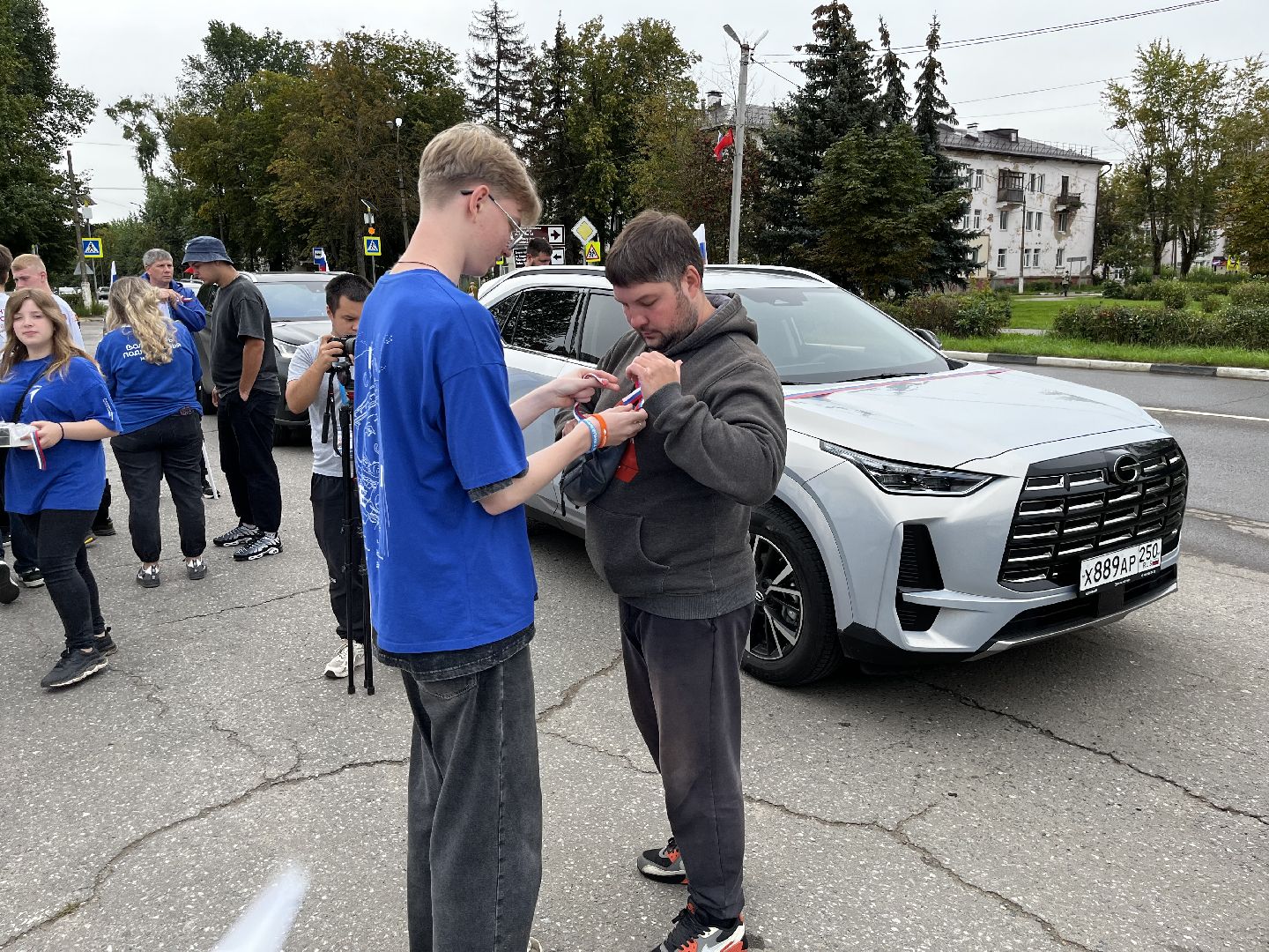 воскресенк, день флага россии, автопробег, волонтеры,