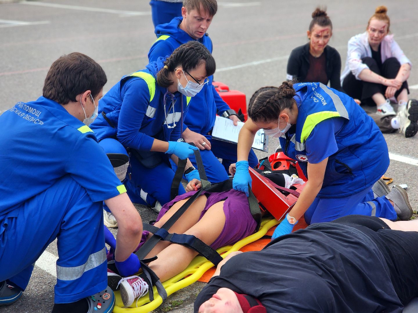 дубна, моссмп, учения спасателей, скорая помощь, дтп,