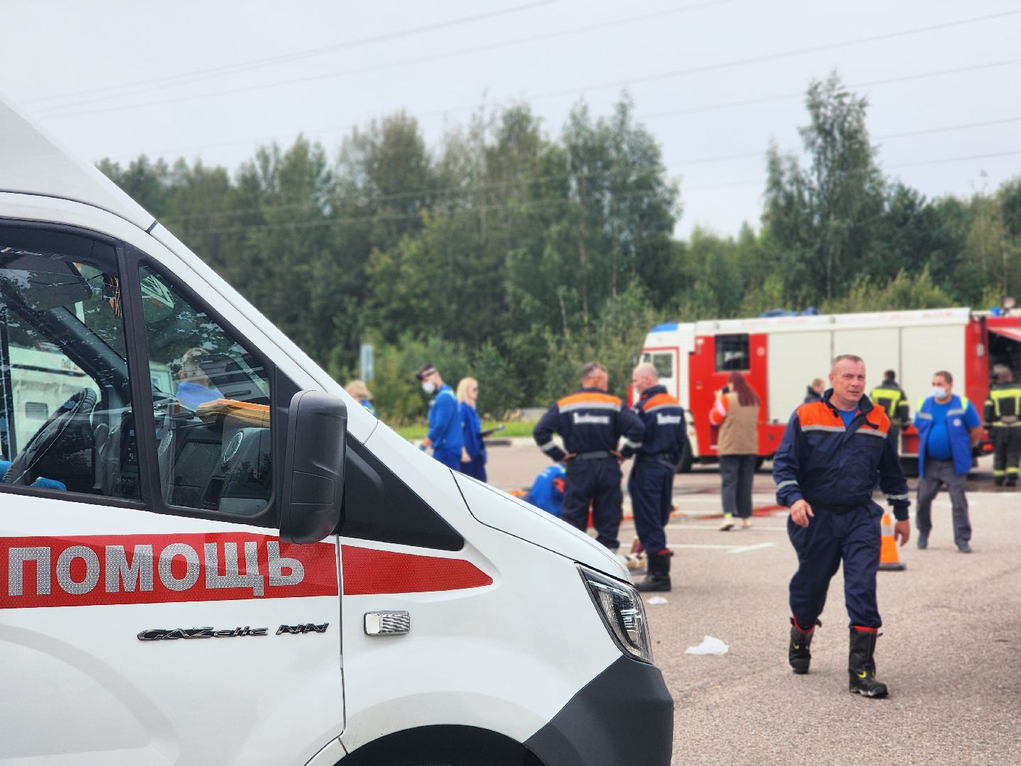 дубна, моссмп, учения спасателей, скорая помощь, дтп,