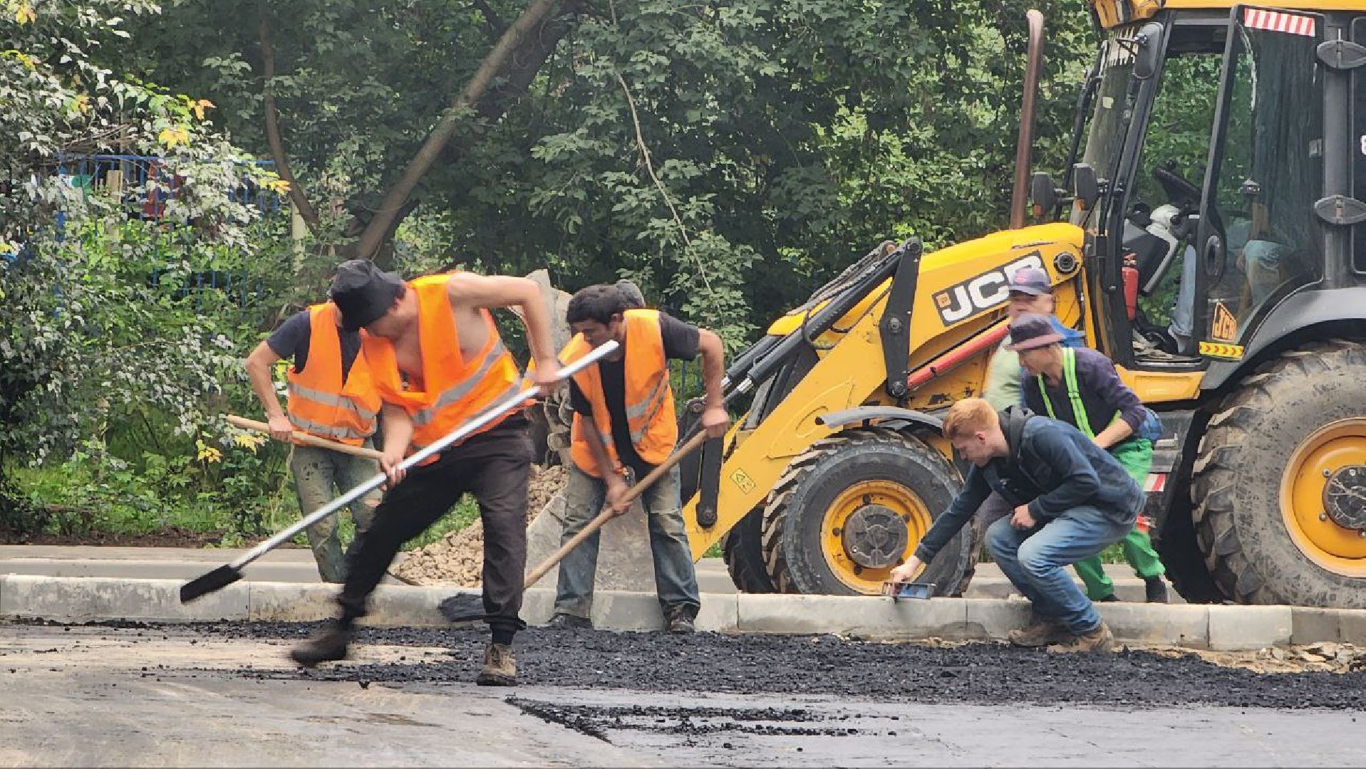 Асфальтирование , Укладка асфальта , Лобня,