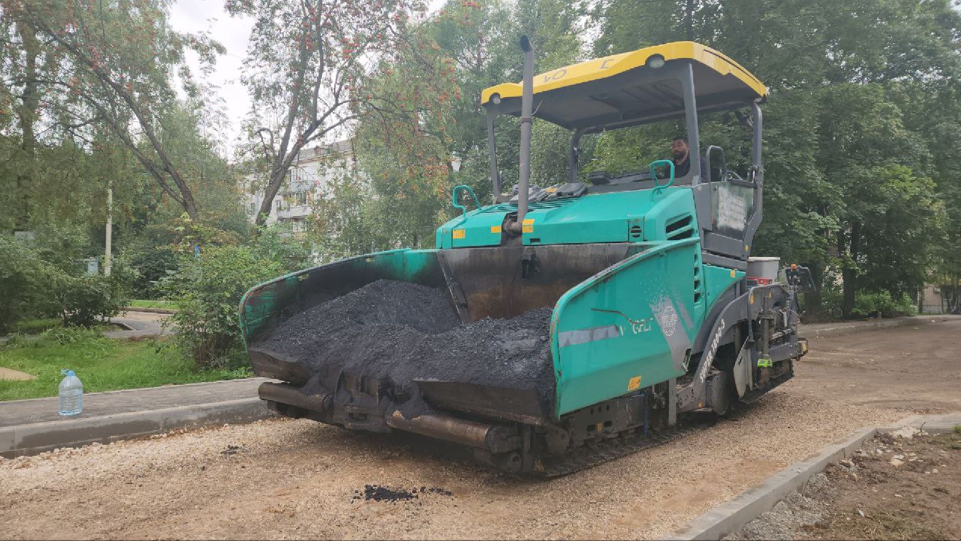 Асфальтирование , Укладка асфальта , Лобня,