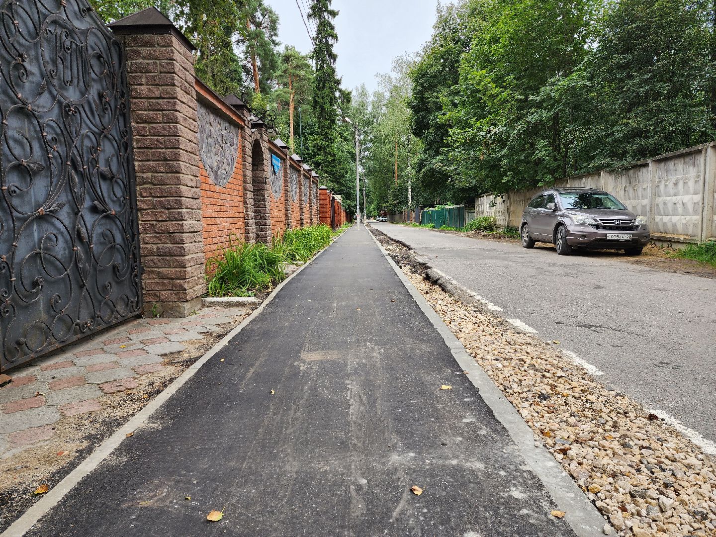 раменское, дороги, новый тротуар в поселке ильинский,