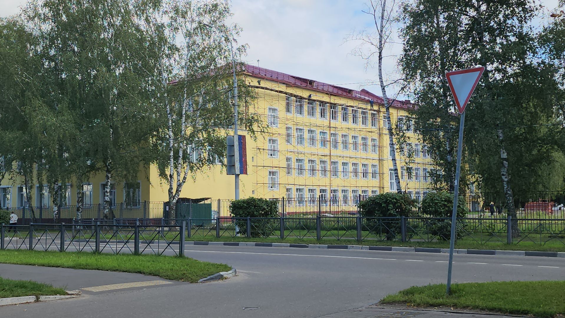 люберцы, лицей 4 в Люберцах, 1 сентября, ремонт фасада, ремонт крыши,