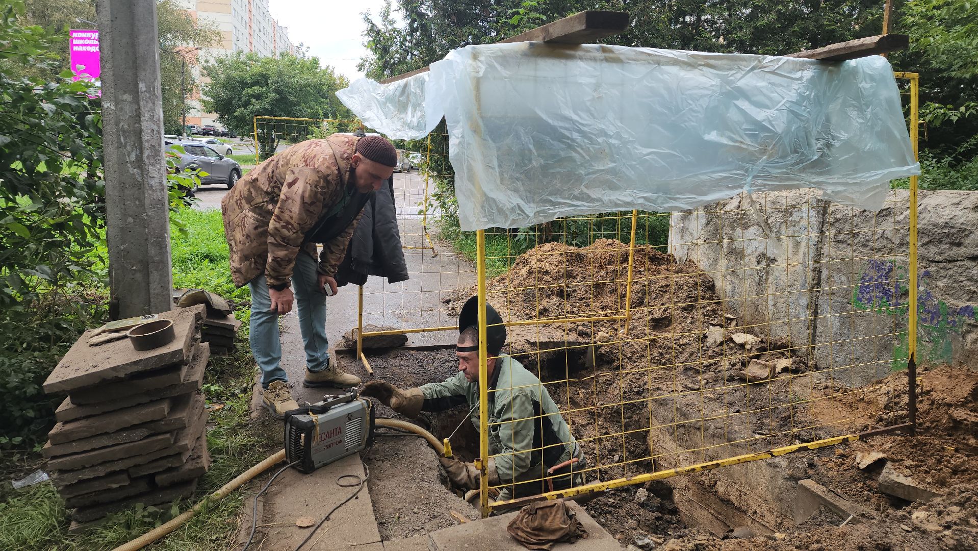 вертикалки, ивантеевка, замена труб, гвс, горячее водоснабжение, ремонт, участок, аварийная бригада, жкх,