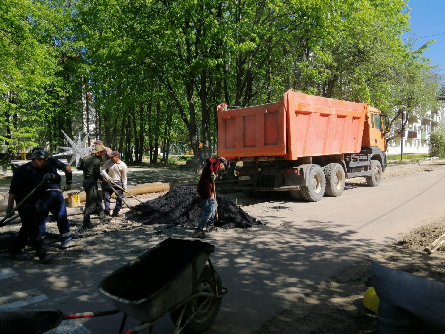 городской округ восход, дороги, благоустройство, расширение дороги, асфальтирование дорог,