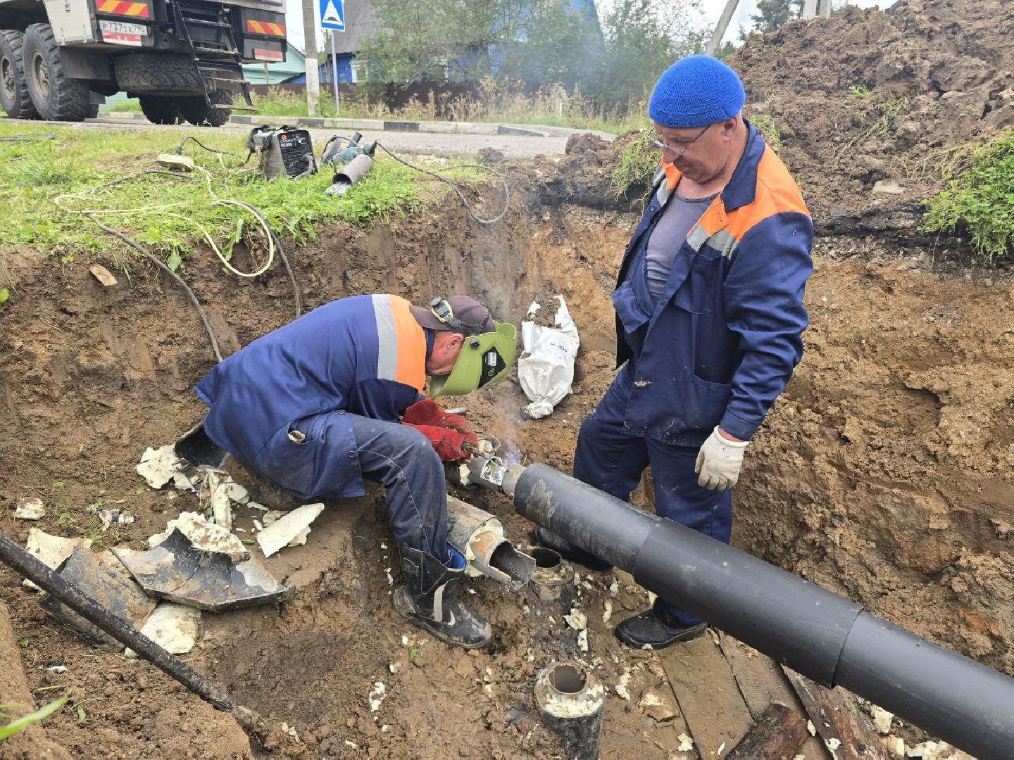 можайск, можайский муниципальный округ, подмосковье, жкх, теплотрасса, замена аварийного участка, капремонт, отопительный сезон, мособлтепло,