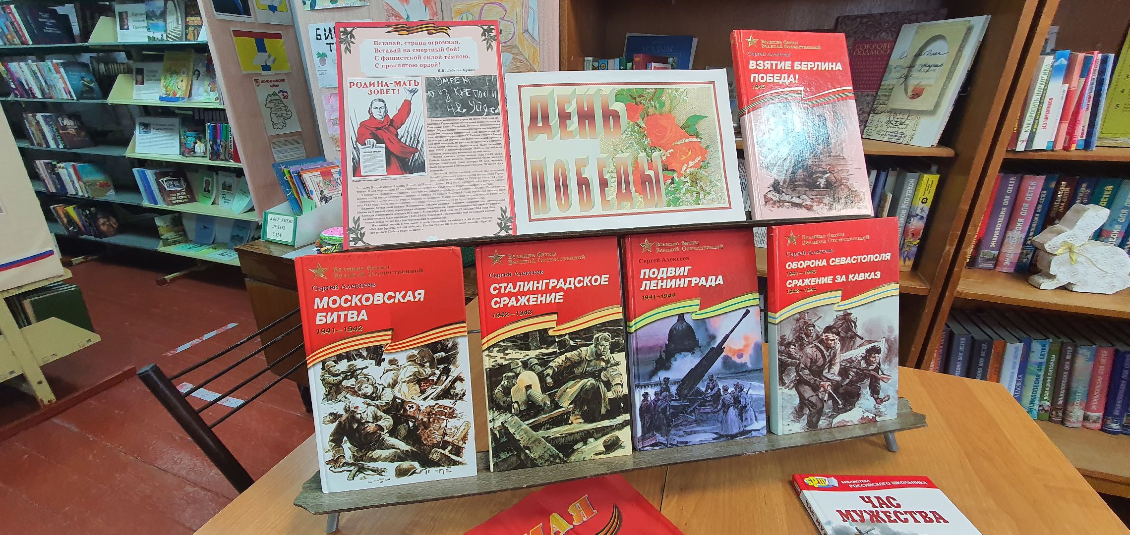 Библиотека, книги о героях ВОВ, Домодедово