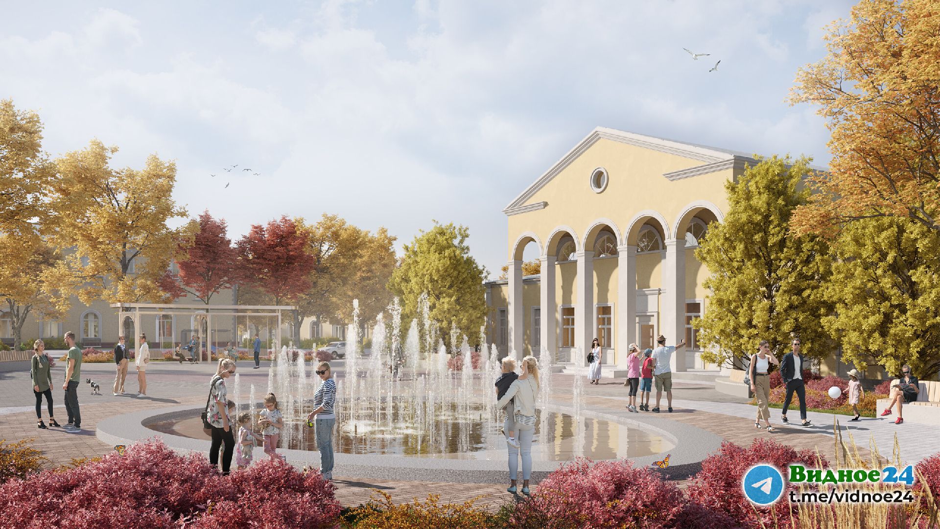 благоустройство сквера, ленинский городской округ, комфортная городская среда,советская площадь,