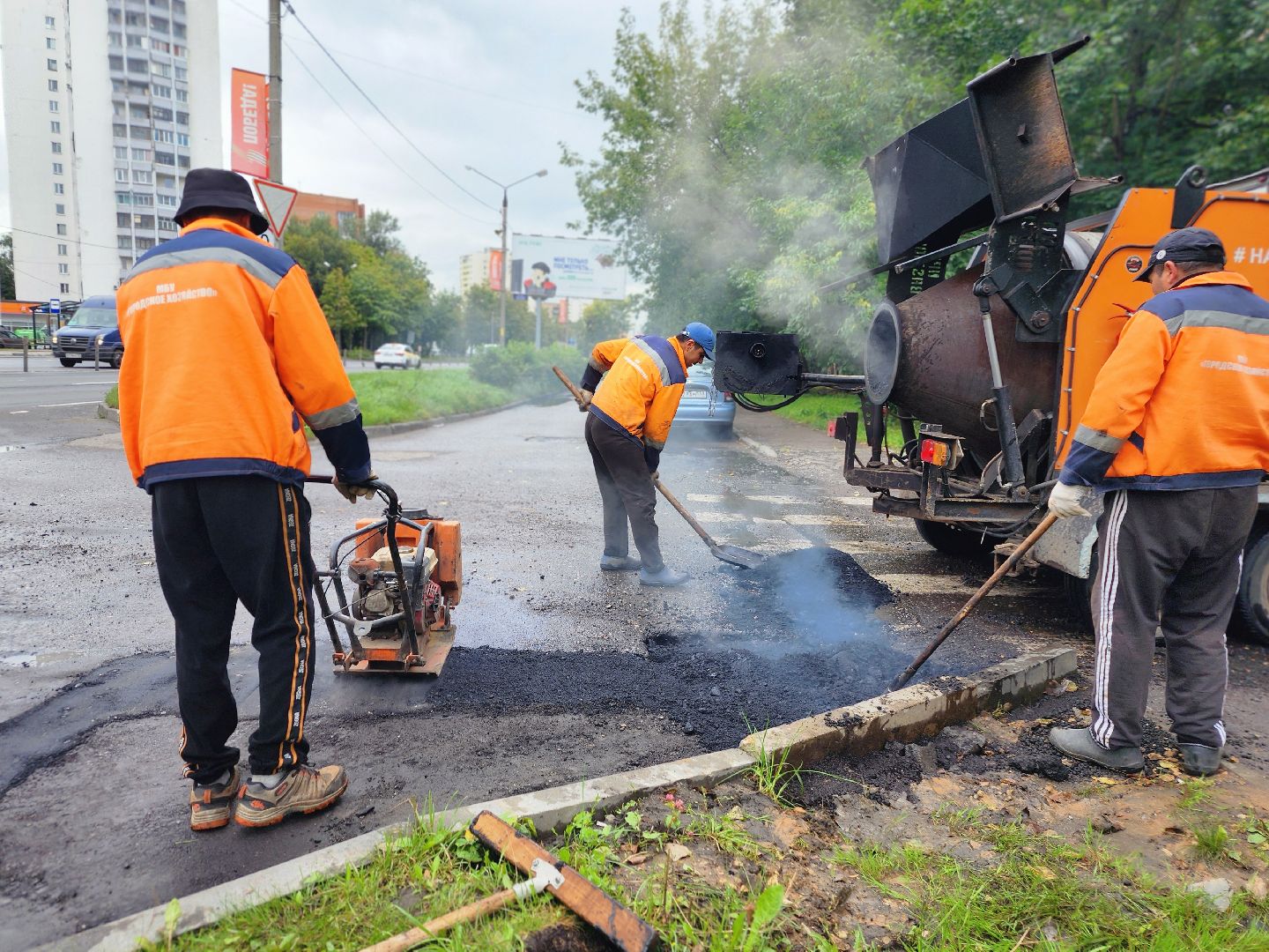 фрязино, ремонт дорог, ямочный ремонт,