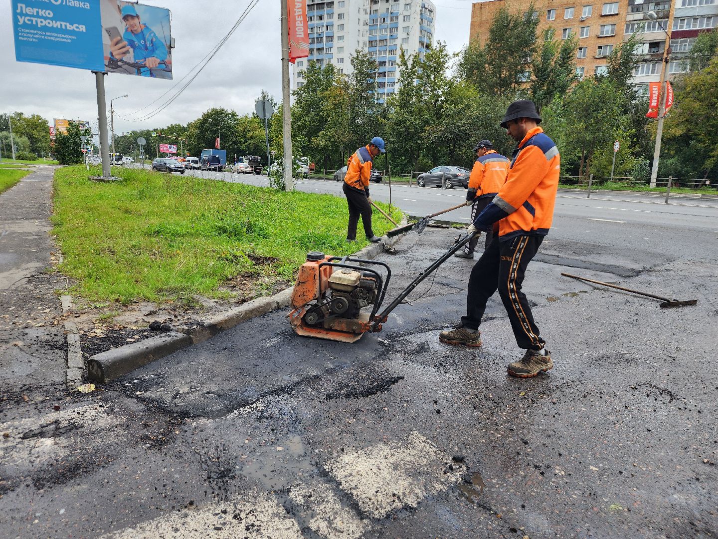 фрязино, ремонт дорог, ямочный ремонт,