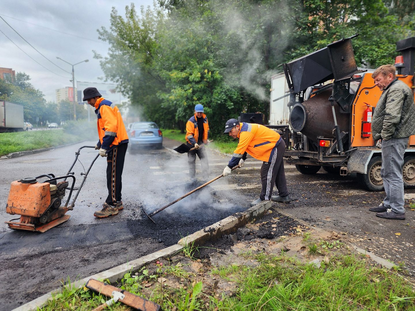 фрязино, ремонт дорог, ямочный ремонт,