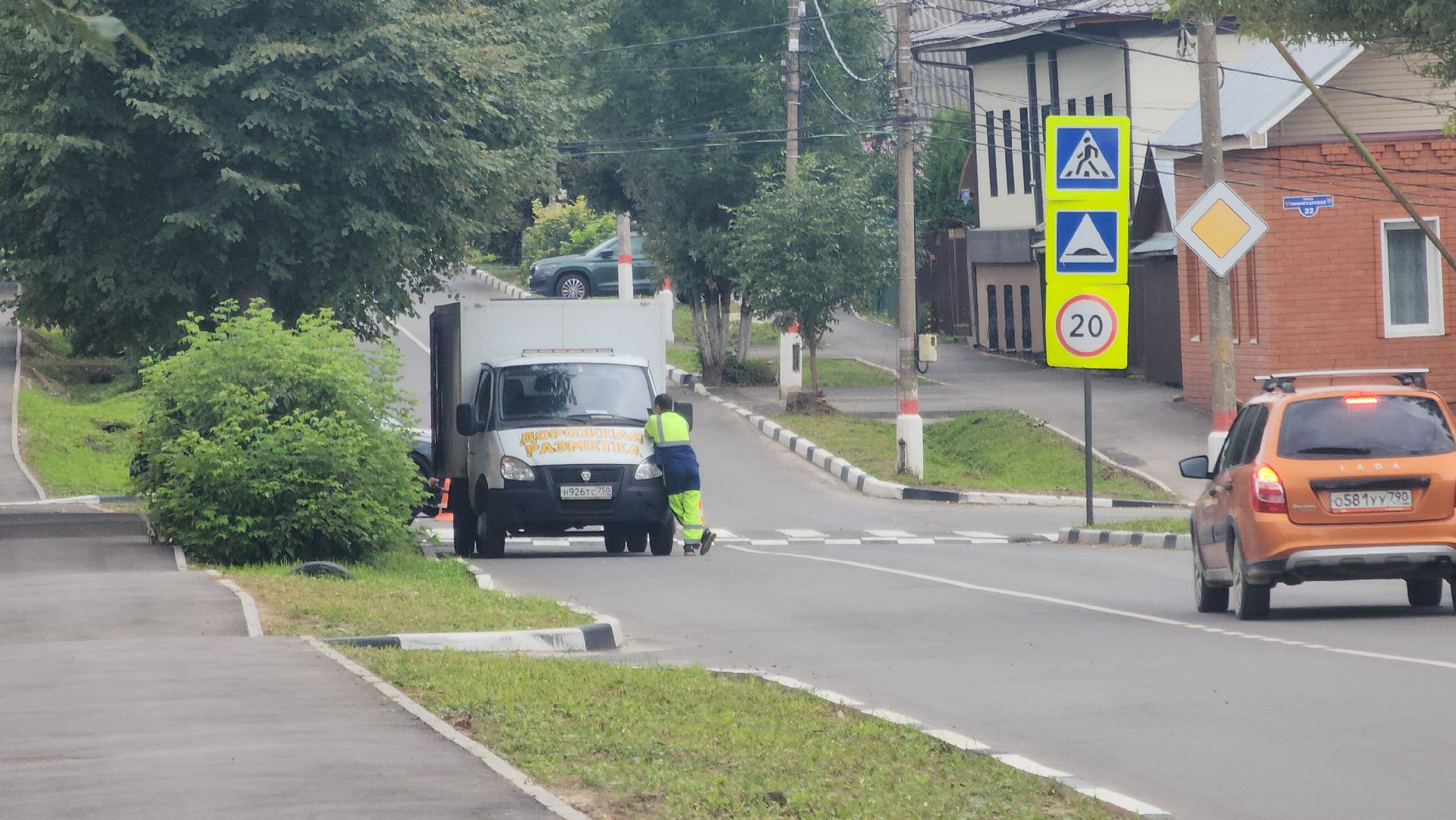 павловский посад, дороги, разметка,