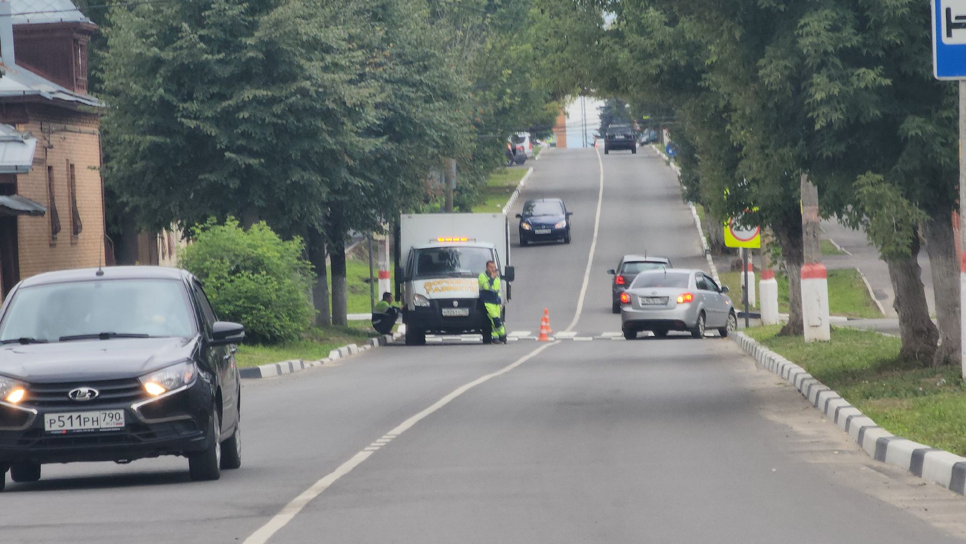 павловский посад, дороги, разметка,