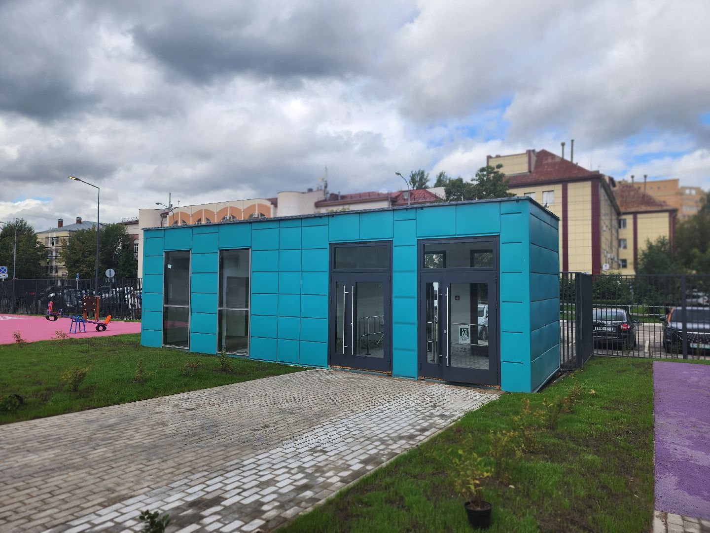 королёв, школа 1 в королеве, благоустройство территории школы королева,