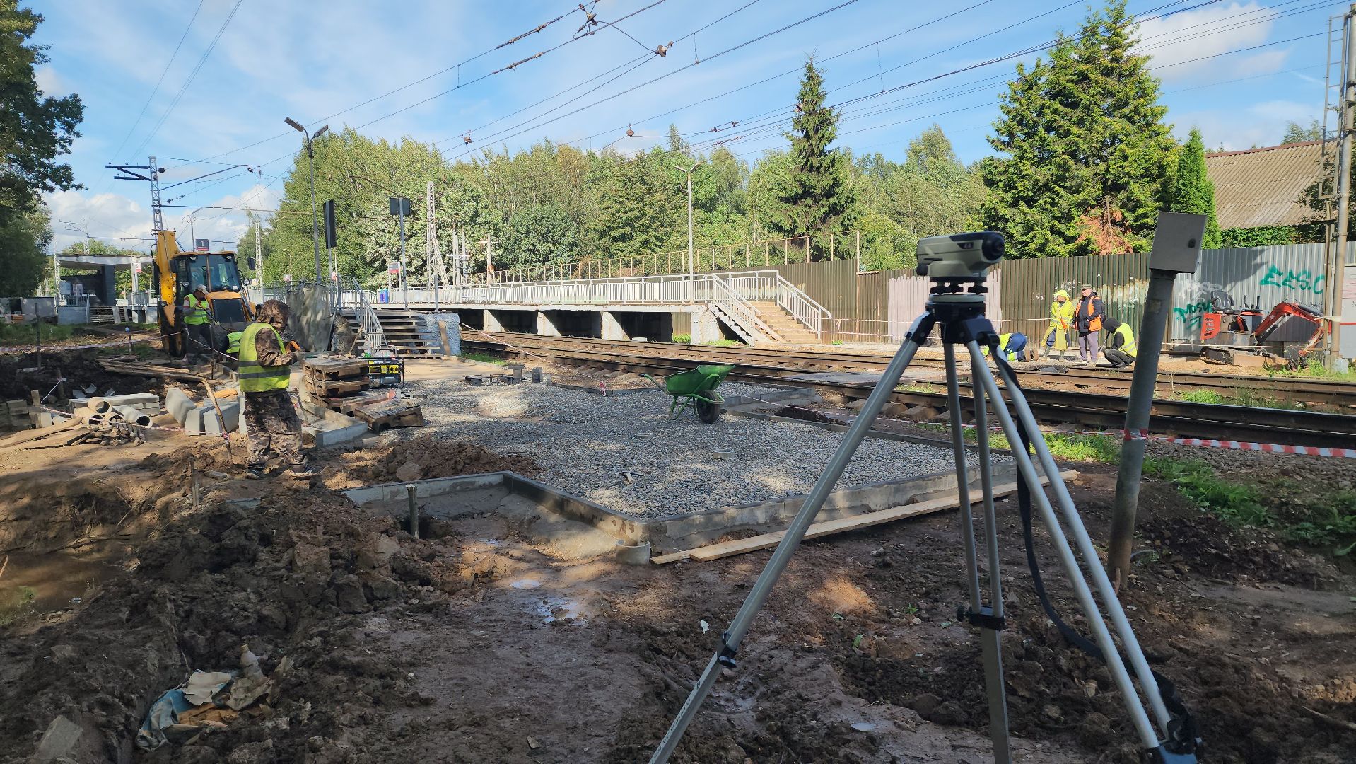 РЖД , Лобня, переход через жд,