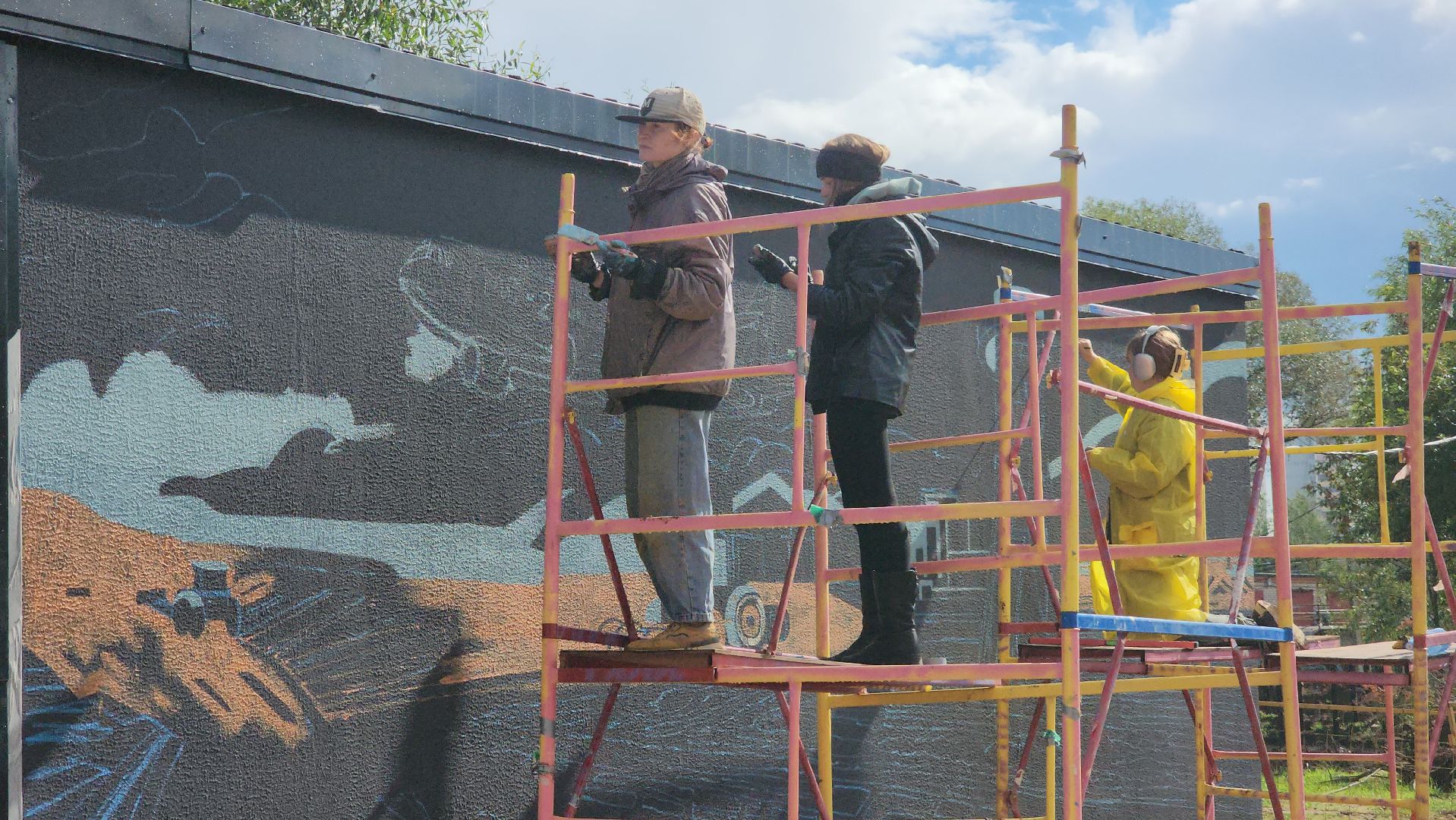 граффити, монументальная живопись, Лобня, Подстанция,