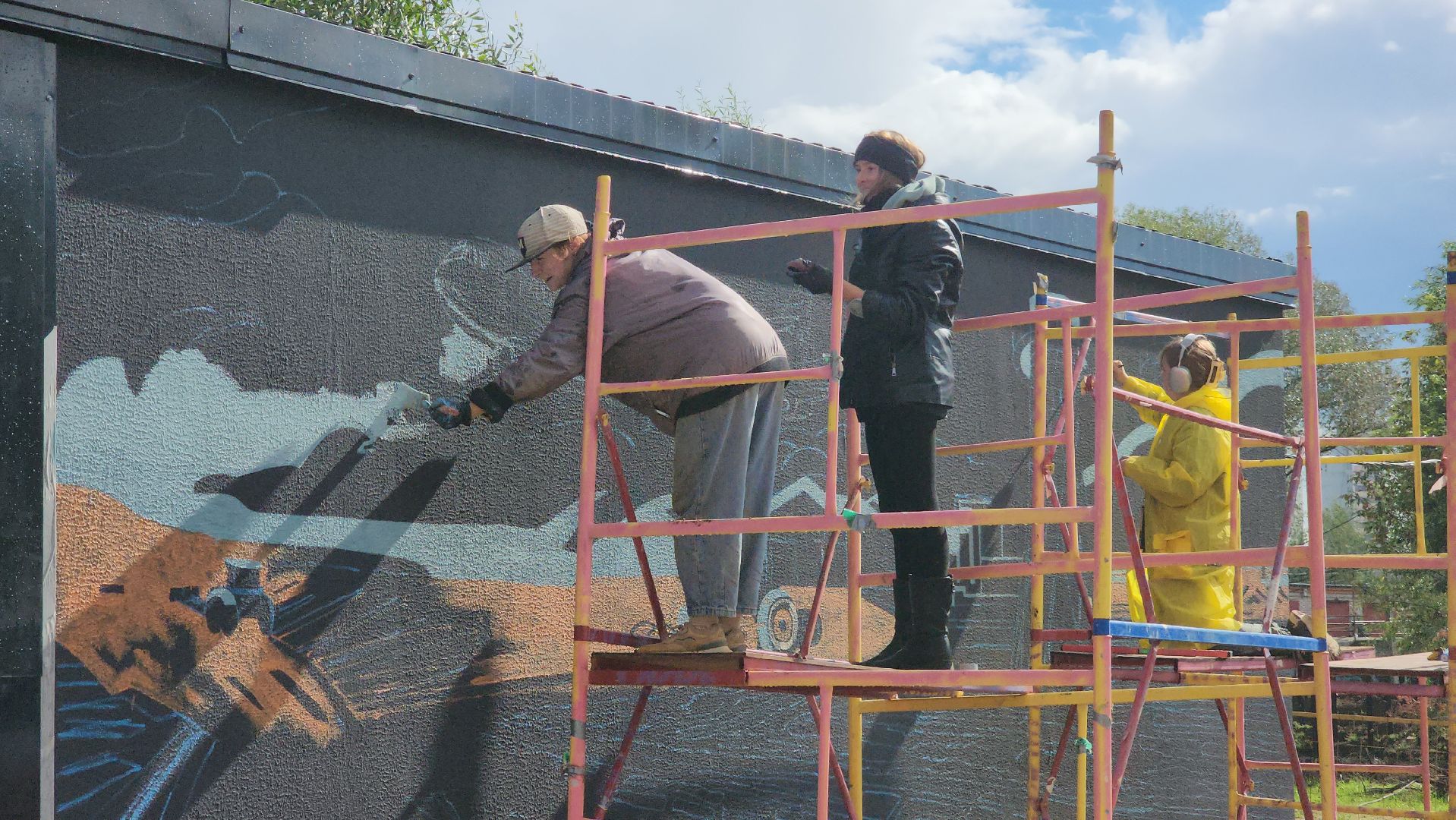 граффити, монументальная живопись, Лобня, Подстанция,