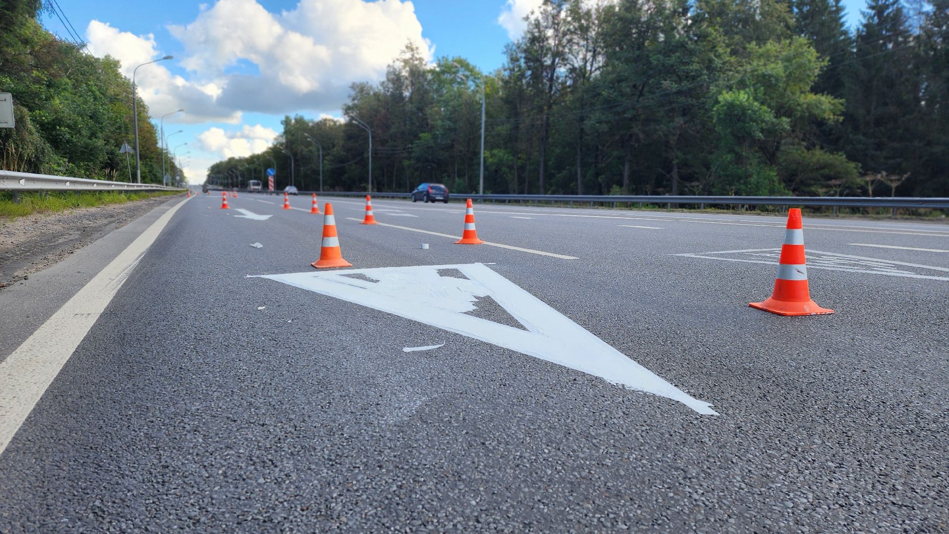 солнечногорск, ленинградское шоссе, дорожная разметка, дороги,