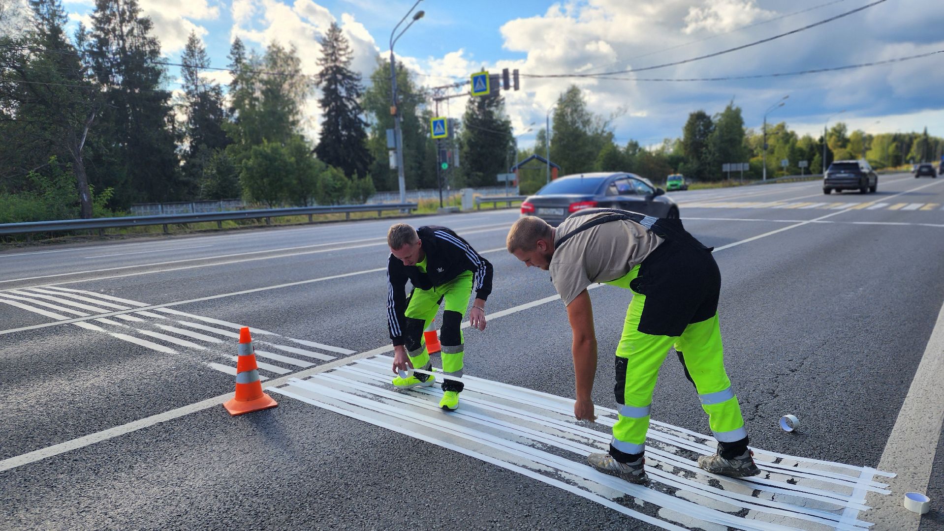 солнечногорск, ленинградское шоссе, дорожная разметка, дороги,
