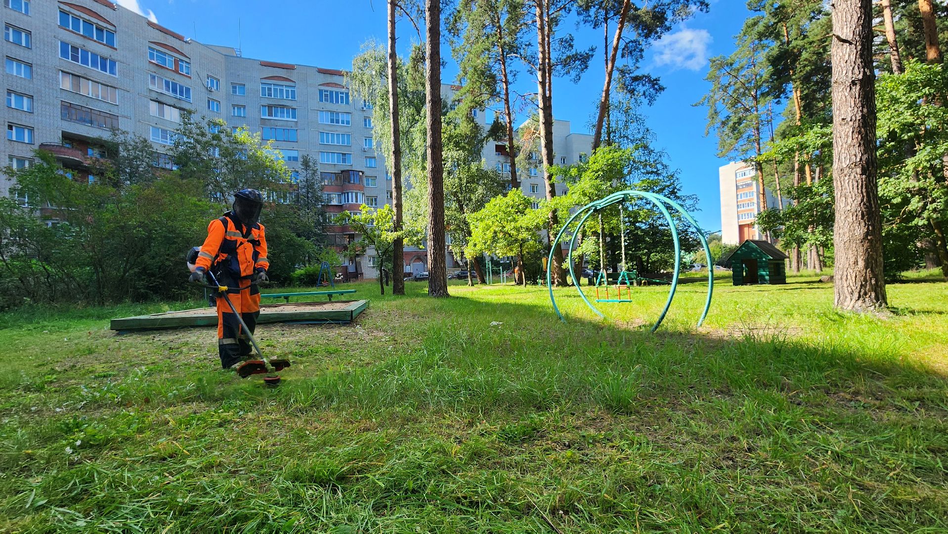 покос травы, протвино,  благоустройство,