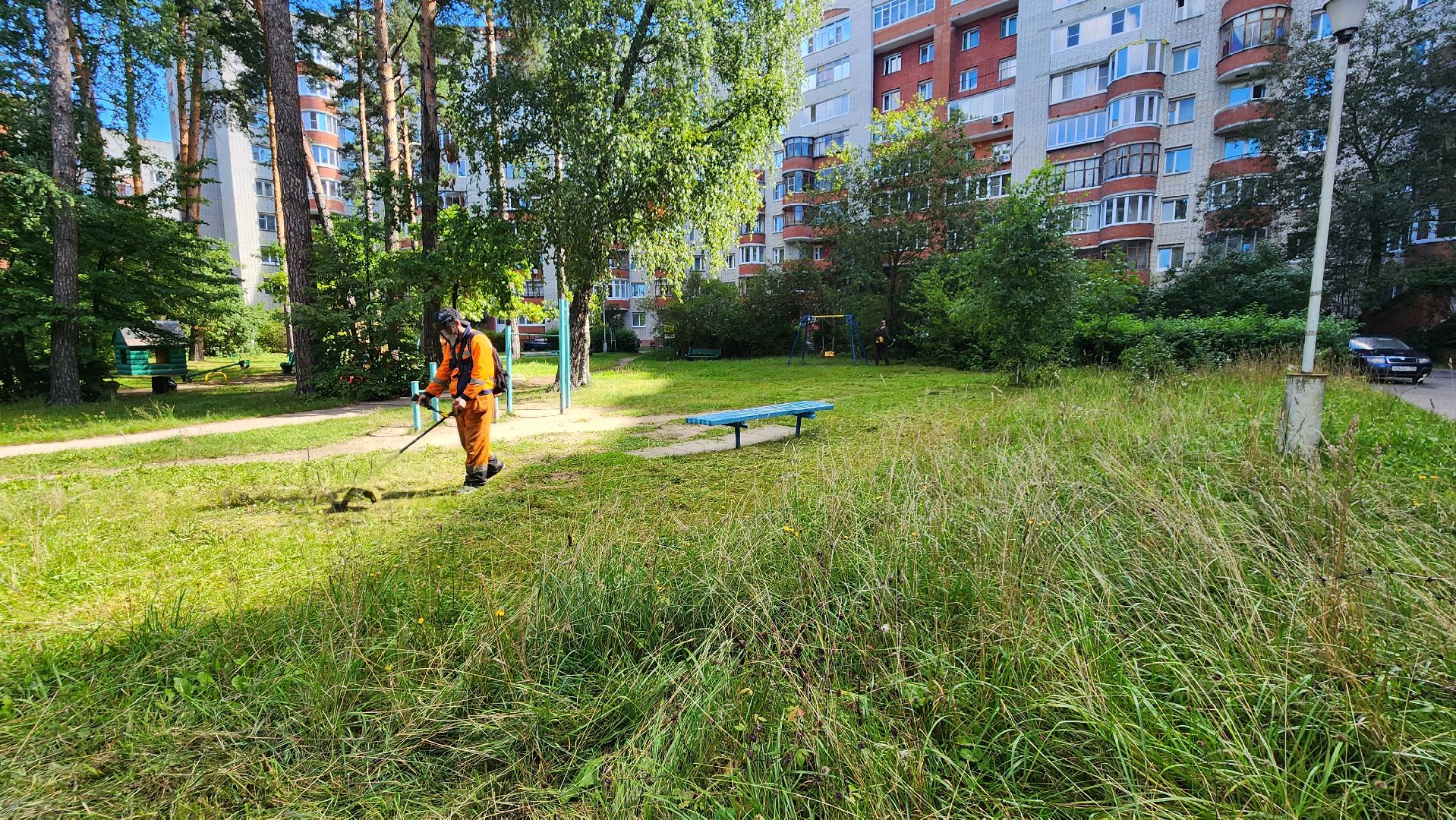 покос травы, протвино,  благоустройство,