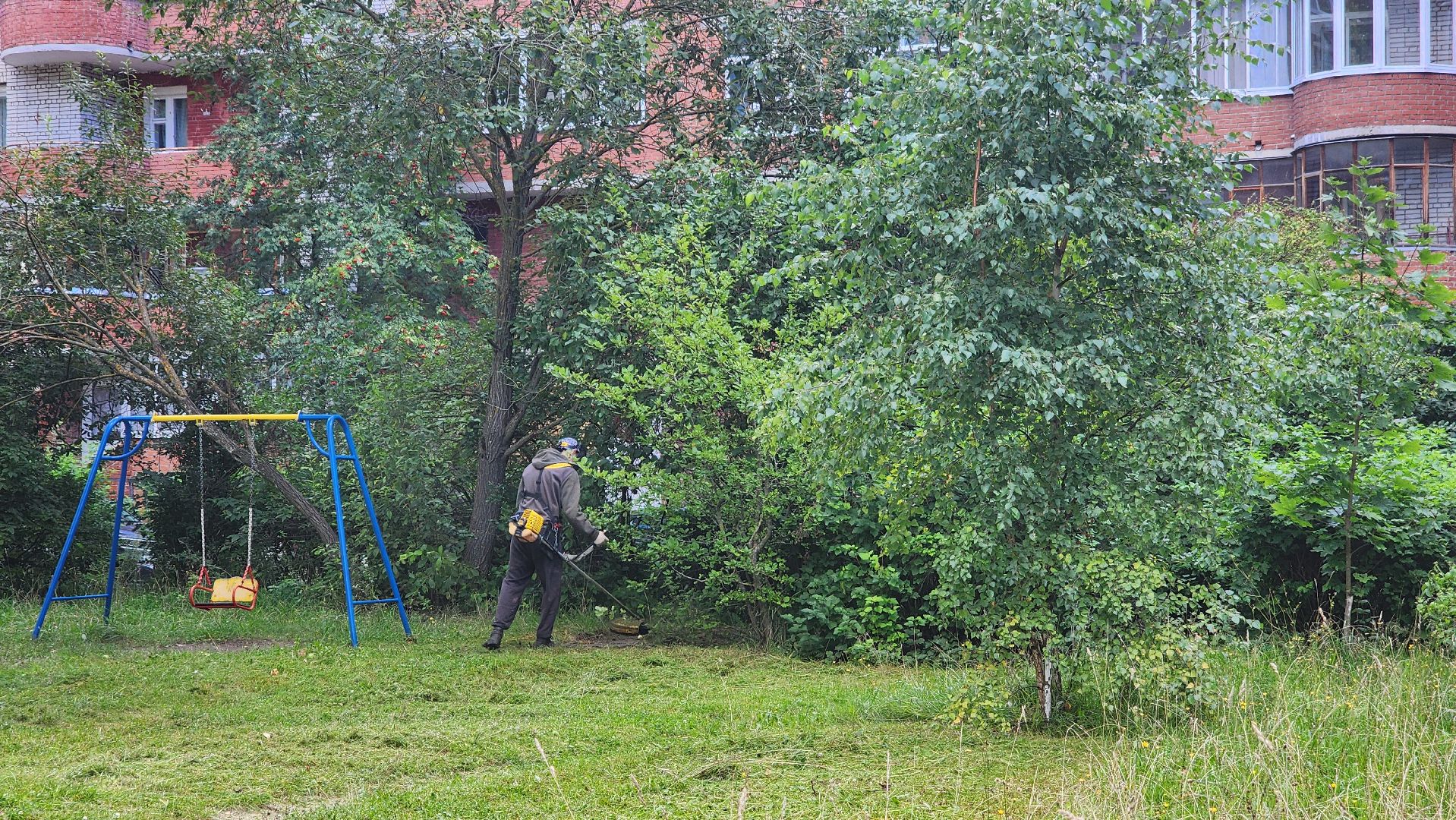 покос травы, протвино,  благоустройство,