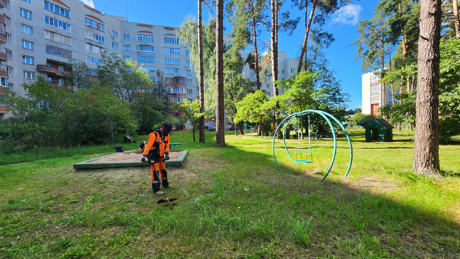 покос травы, протвино,  благоустройство,