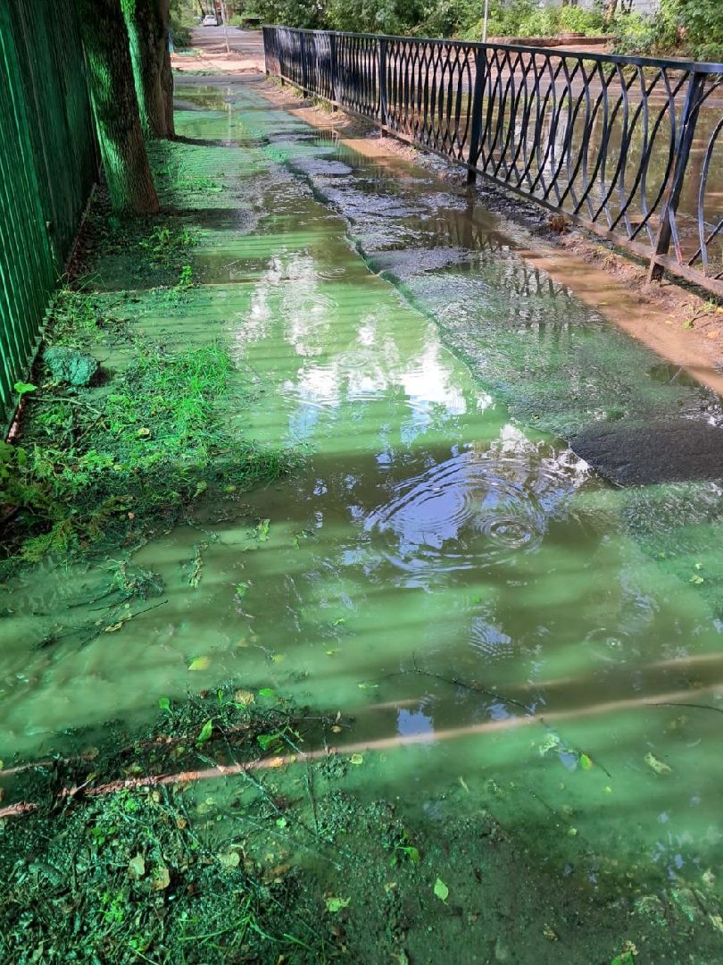 ливневая канализация, дорога, улица, детский сад, дождь,