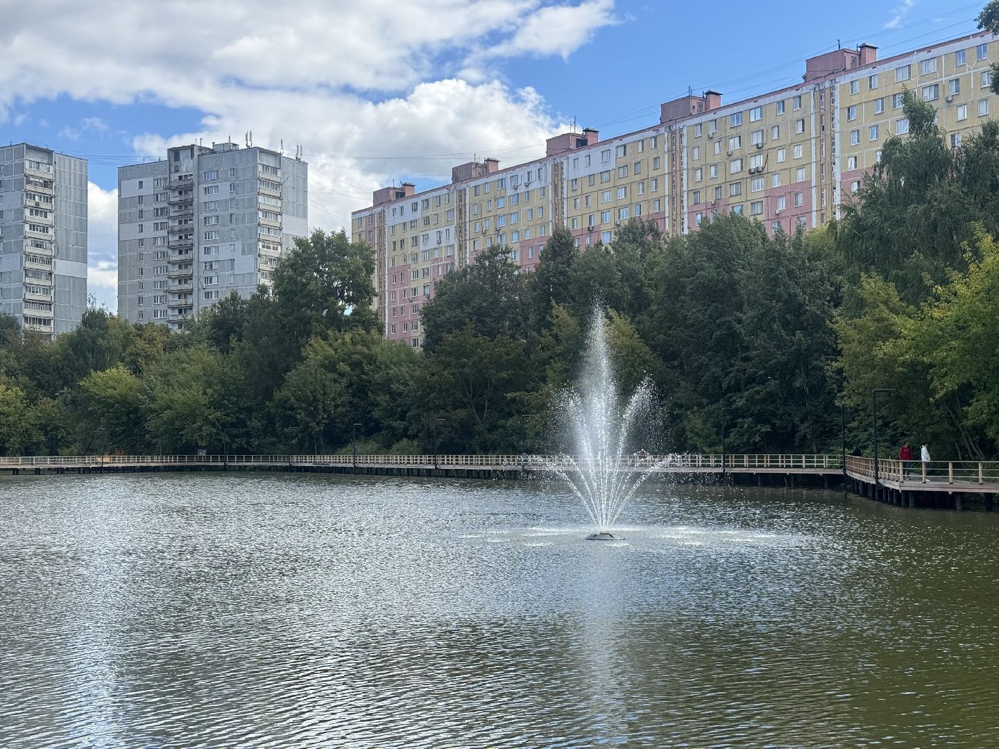 ленинский городской округ, малый тарычевский пруд, установка фонтана, плавающий фонтан,