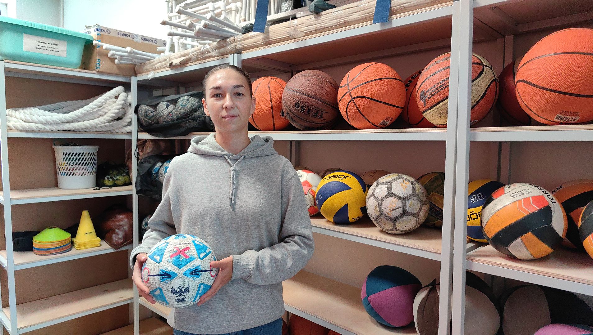 спорт, мячи, инвентарь, педагог,