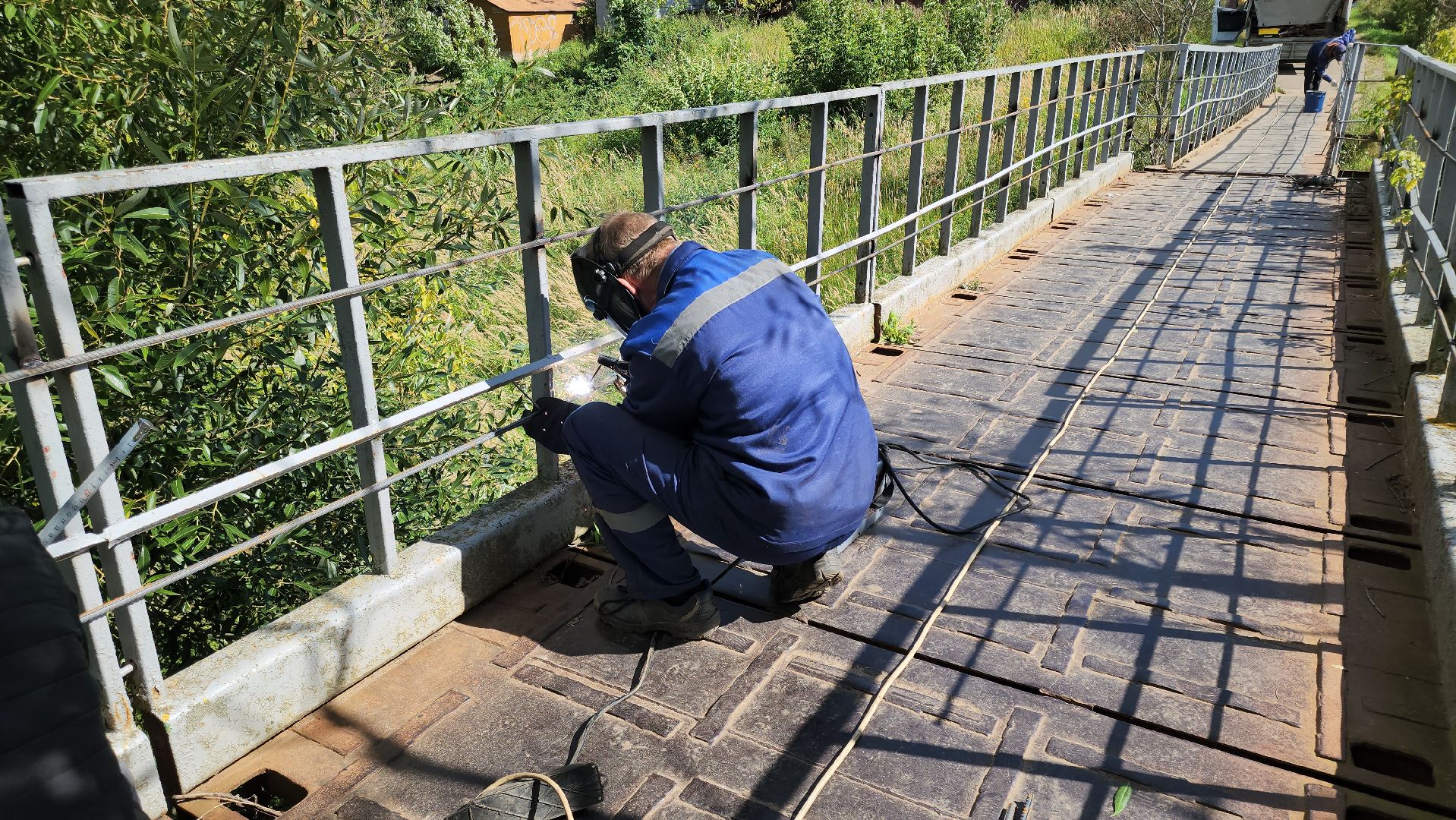 кашира, микрорайон, пешеходный мост, фонари, освещение, школа,