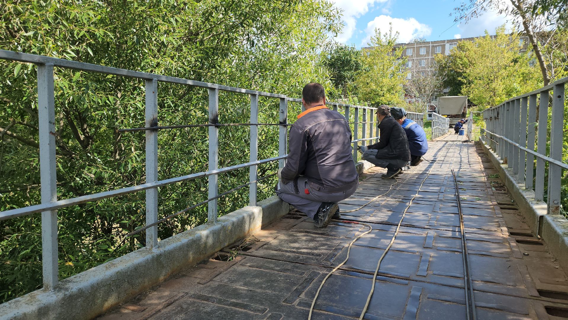 кашира, микрорайон, пешеходный мост, фонари, освещение, школа,