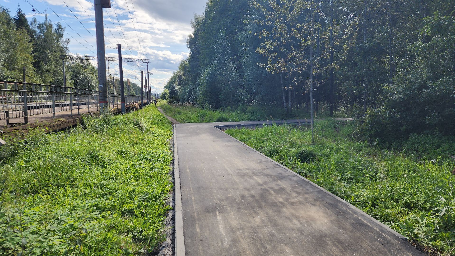 софрино, вертикалки, народная тропа, пешком в подмосковье, благоустройство, асфальтовая крошка, асфальтовое покрытие, тротуар, дорожка, деревня, станция,